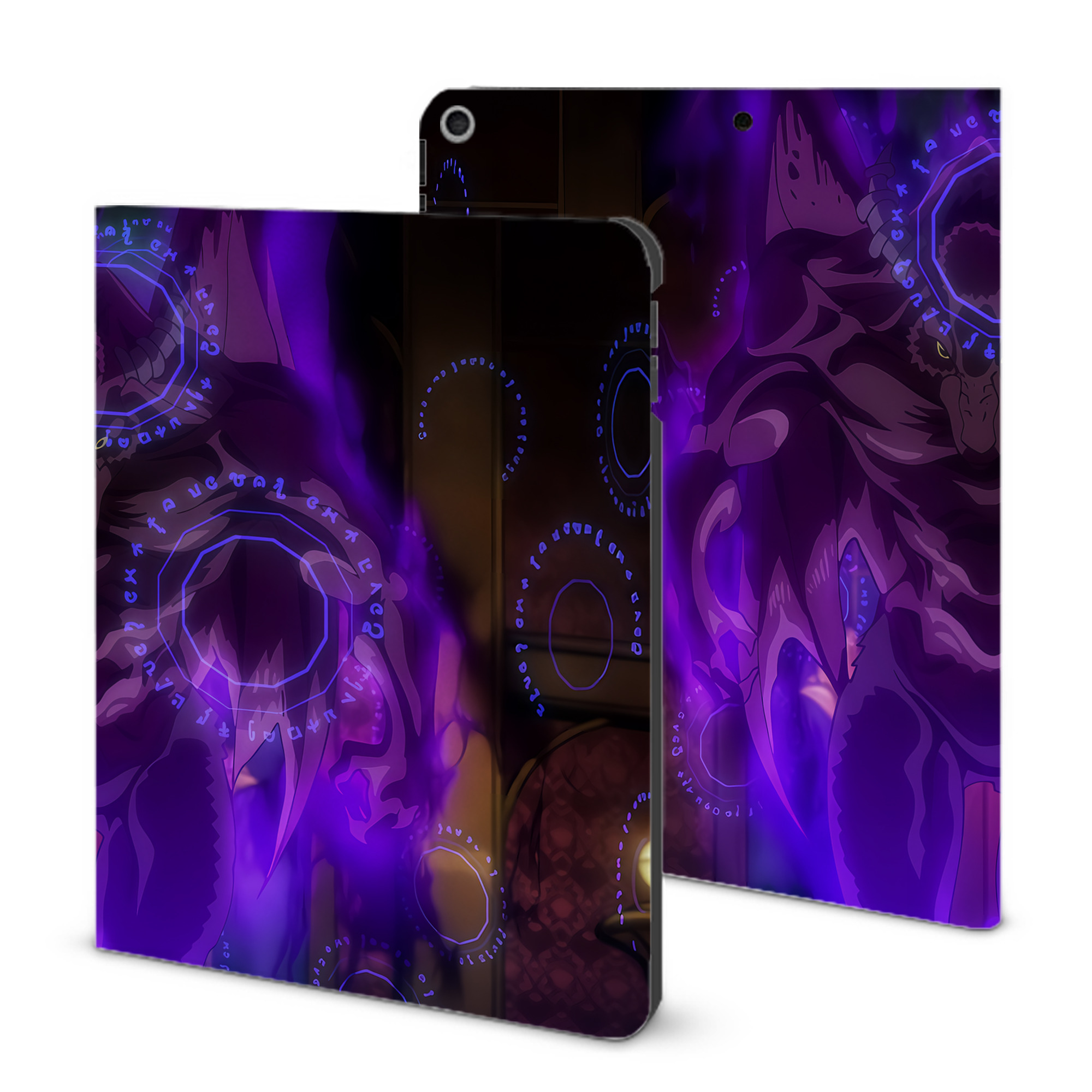 （画像用） 転スラ Regarding Reincarnated to Slime IPad ケース ブック型 PUレザー TPU 耐衝撃 軽量 薄型 ペン収納なし 全面保護 IPad 各モデル対応